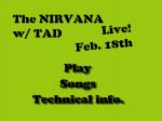 Nirvana Iguana's #1 - DVD menu