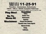 Nirvana Paradiso - DVD menu