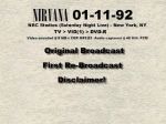 Nirvana SNL - DVD menu