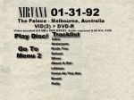 Nirvana The Palace - DVD menu
