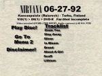 Nirvana Ruisrock - DVD menu