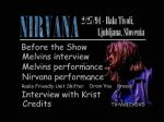Nirvana Hala Tivoli - DVD menu